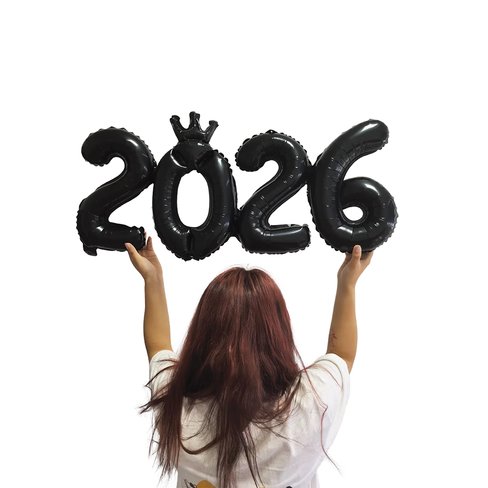 Crown 2026 Number Foil Balloons Happy New Year Eve Party Decoration Photo Booth Props Supplies Christmas Home Decor Navidad 2026