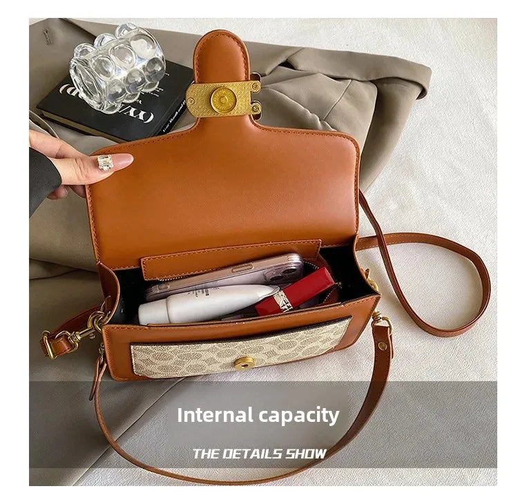 Retro Crossbody Bag Casual Single Shoulder Bag Outdoor Travel Handbag Women's Fashion Trendy Bag Versatile Handbag