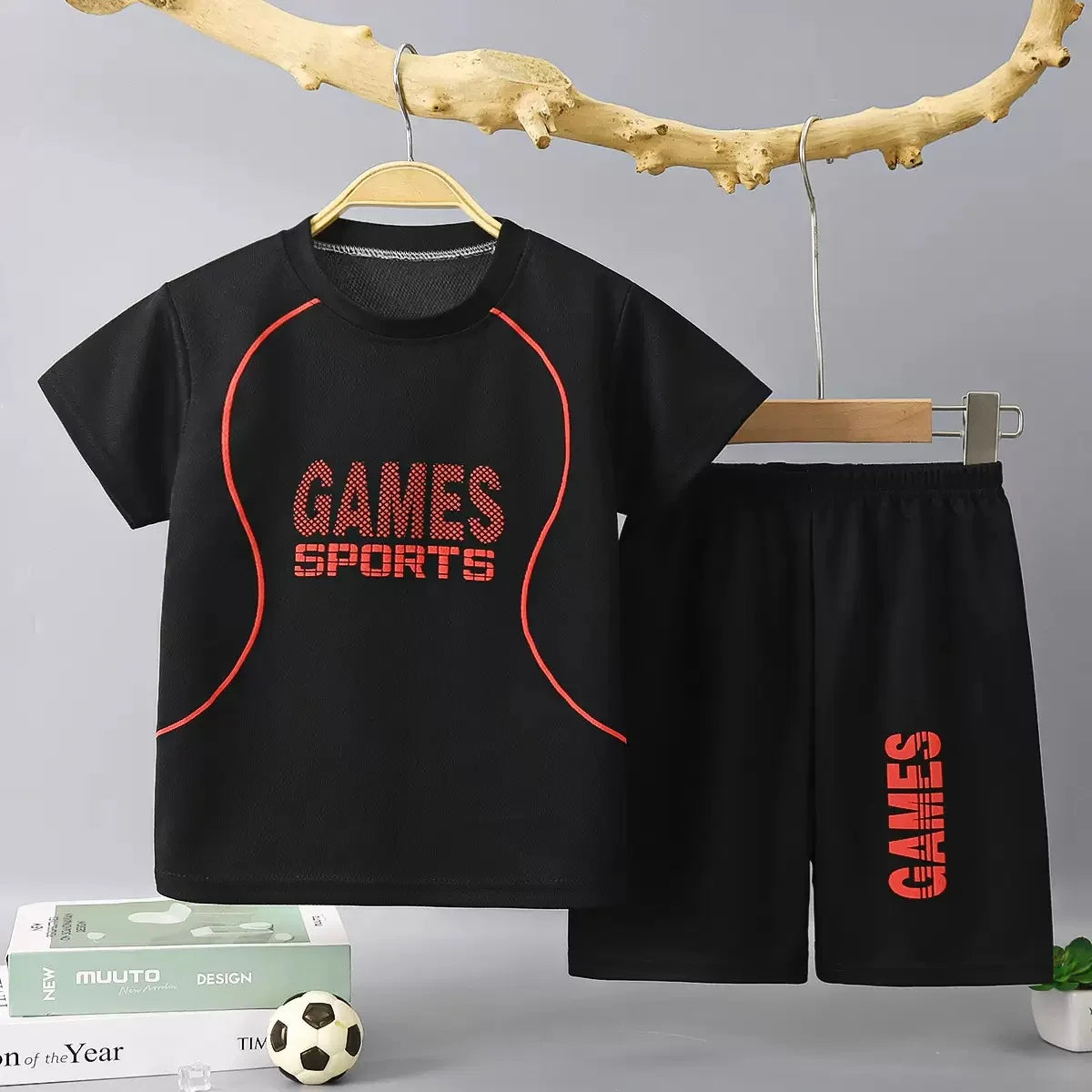 1Set Boy Girl Leisure Set Children Letter Quick Drying Short Sleeve Shorts Sets Summer Kid Clothes Baby Tee+Short Pant Tracksuit