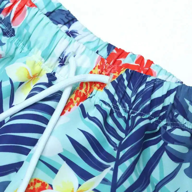 Children Sports Suits Summer Short Sleeve Beach Clothing Set Boy Printing Breathable Kids Short Sleeve Top +Beach Pants