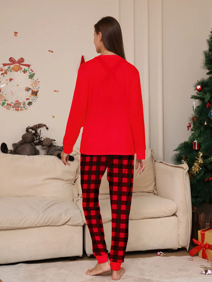 2024 Christmas Family set Dad Mom Kids pajamas set top + pants 2 sets baby crawling suit Pet dog clothes home wear