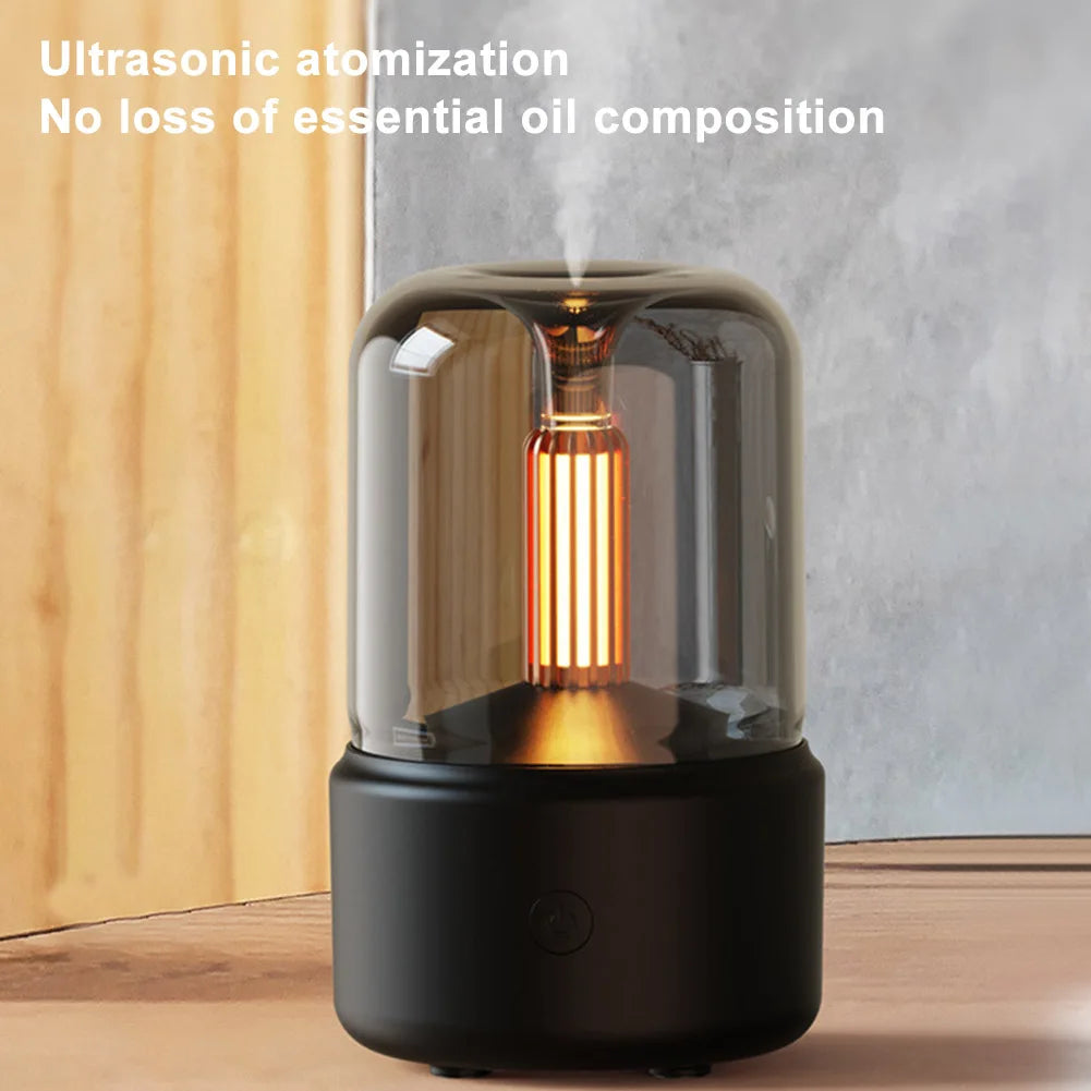 Air Aroma Humidifier with Light Oil Diffuser USB Essential Oil Atomizer Portable Electric Air Humidifier for Home Car