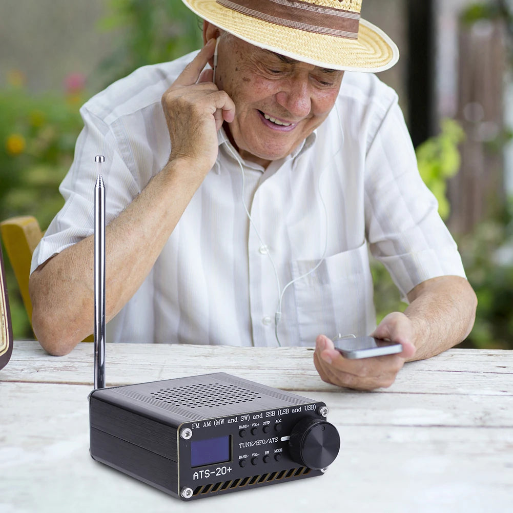 ATS 20 Si4732 Portable Handheld Radio Recorder Full Band Receiver with 0.96 Inch OLED Screen FM AM MW SW SSB LSB USB
