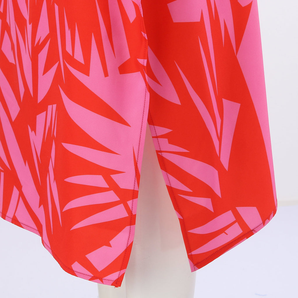 Tropical Printing Women Maxi Dress Summer Elegant One Shoulder Sleeveless Slit Long Party Evening Dress Lady Boho Sundress Robe