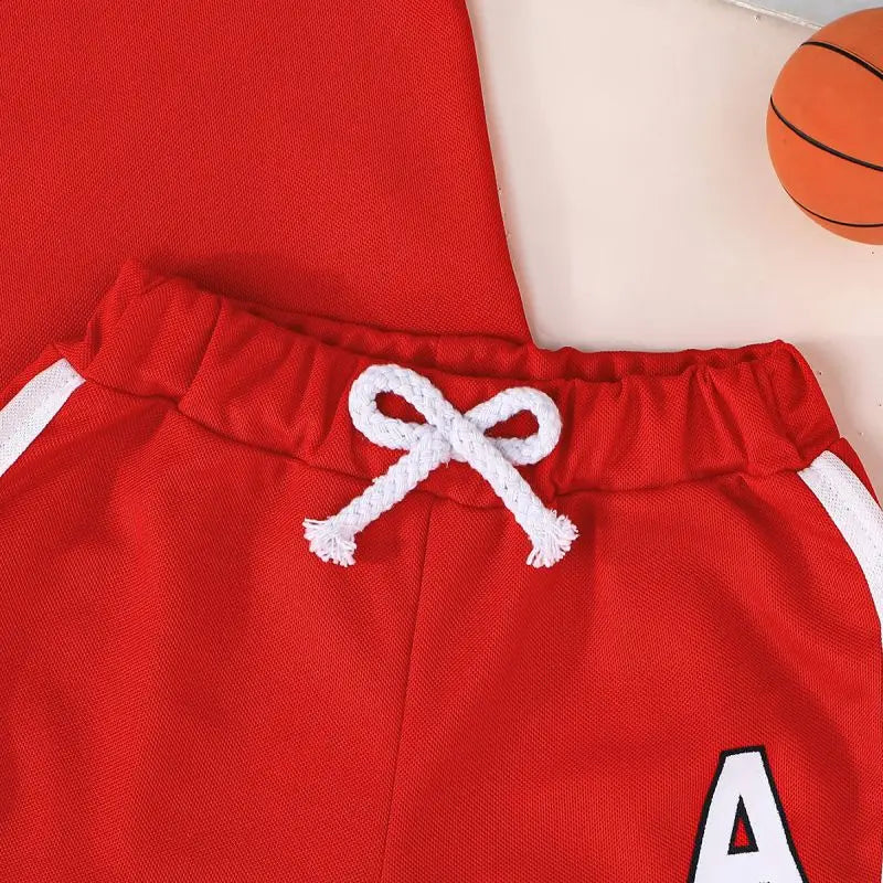 2Pcs Children's Summer Basketball Sets Quick-drying Suits Boys Girls Sport Vest+Shorts Teen Casual Sleeveless Outfits