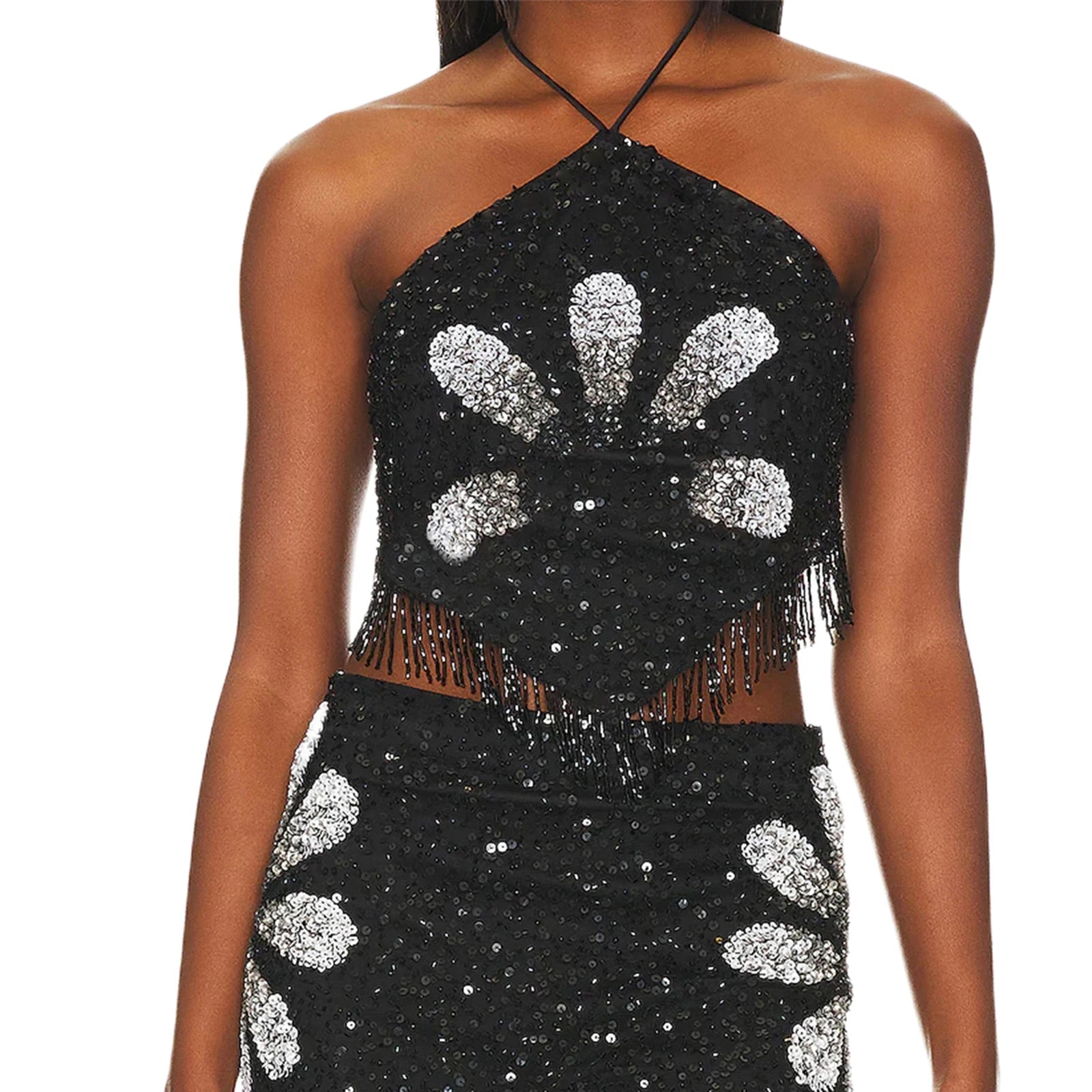 Elegant Lace Off-Shoulder Blouse Ruffle Sleeveless Shirt with Embroidered Floral Detail and Tie-Up Back for Summer Beach Party