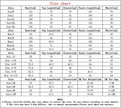 2023 New Year Clothes Christmas Family Matching Outfits Mom Dad Kids Pajamas Set DIY Blank 2 Pieces Clothing Sets Xmas Look Pjs