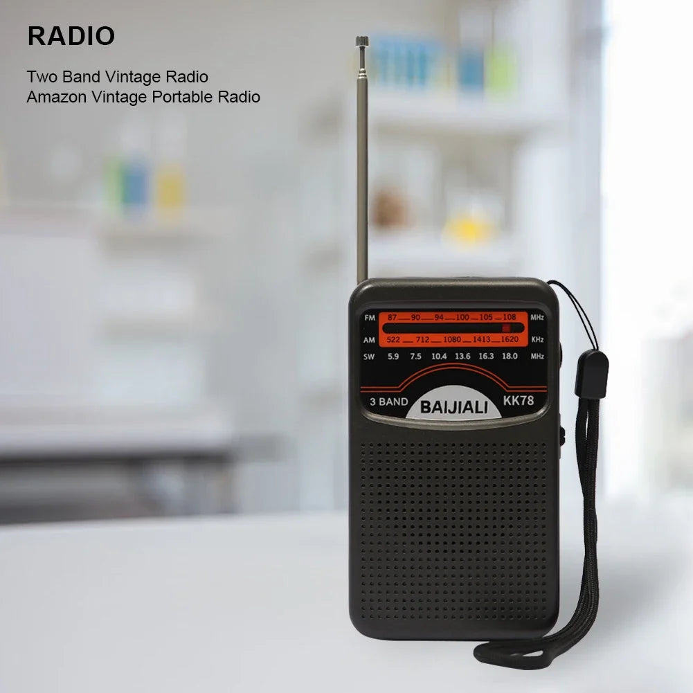 Mini Radio KK19 KK67 KK78 Portable Radio FM AM Battery Operated Handheld Built-in Speaker Radios For Running Walking Small Radio