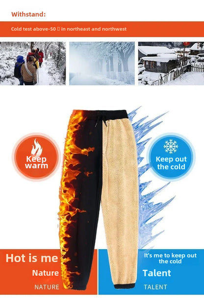 Winter Fleece-lined Thickened Men's Casual Trousers Loose Fit Sweatpants Trendy Long Pants For Men Warm Comfortable