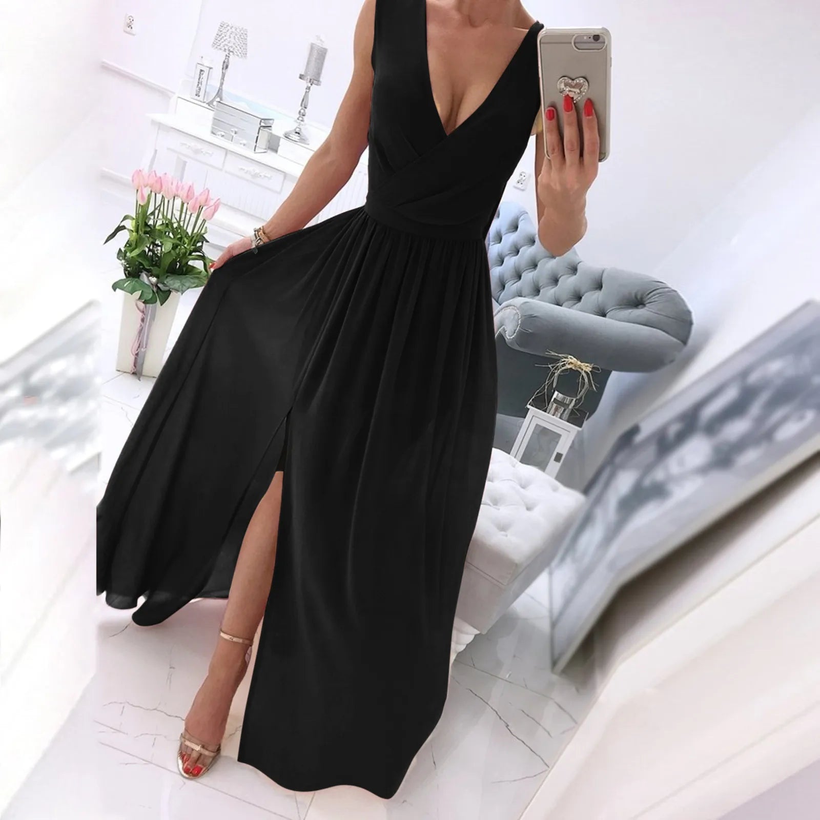 Women Evening Dress Formal Long Summer Female Knitted Home Sexy Prom Vintage Luxury Soft Holiday Elegant Party Dress For Ladies
