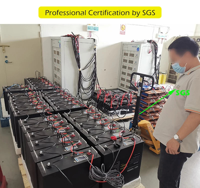 EU PL Stock 48V 300Ah LiFePO4 Battery Pack 15Kwh 100Ah 120Ah 200Ah 150Ah 6000+ Cycles Built-in BMS RS485 CAN Home Energy Storage