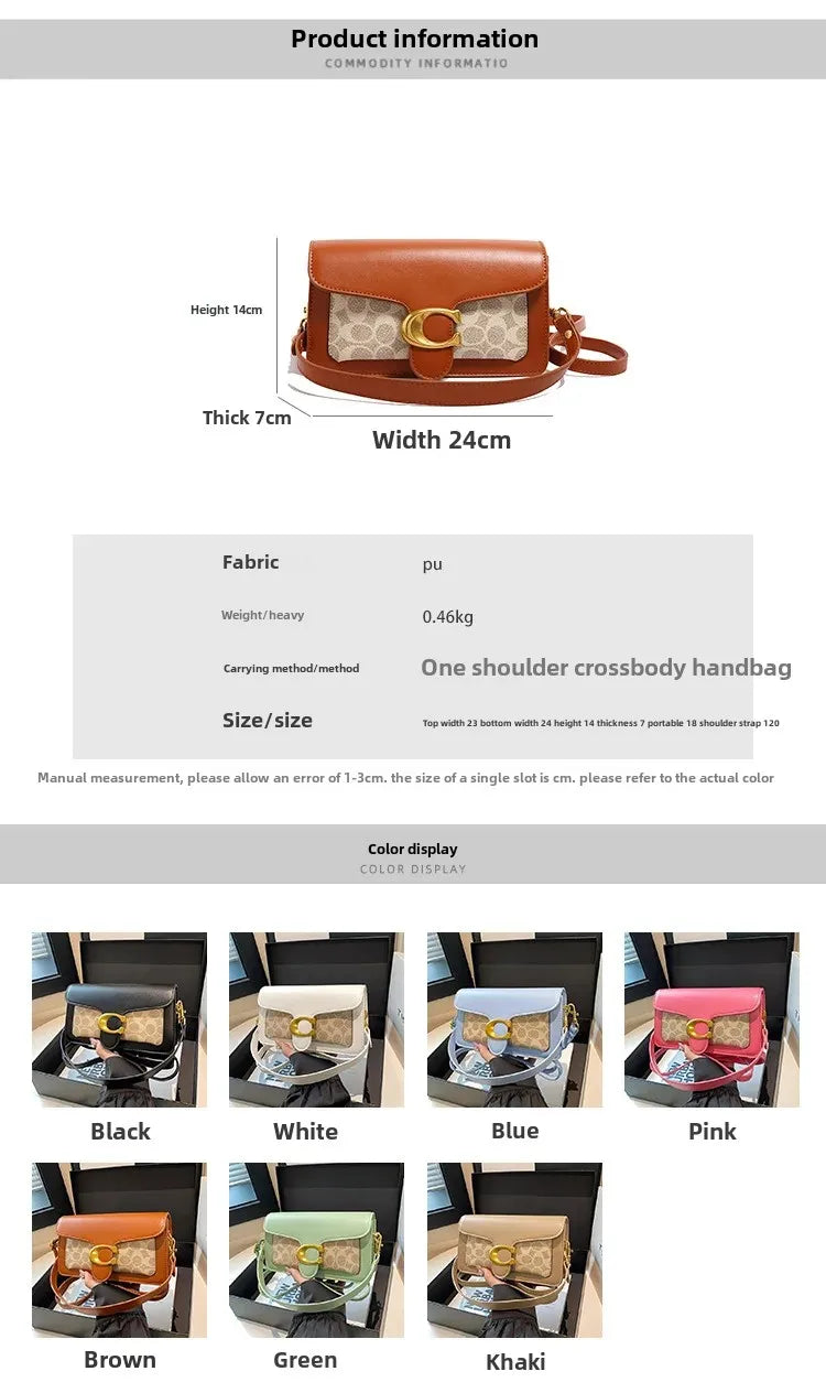 Retro Crossbody Bag Casual Single Shoulder Bag Outdoor Travel Handbag Women's Fashion Trendy Bag Versatile Handbag