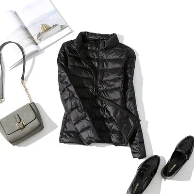 Ultra Light Down Jacket 2025 New Parkas basic Winter jackets Female Women velvet hooded Coats autumn Down Jacket Womens Outwear