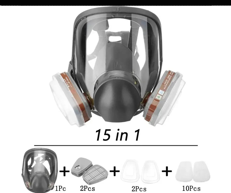 Fog-Proof 6800 Full Face Gas Mask Respirator Sets Industrial Painting Spraying Respiration Safety Work Protective Respirador