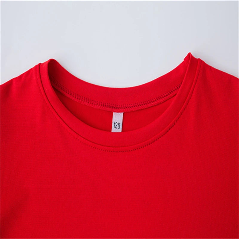 Brand letter printing Kids T-shirt Set Boys Girls 3-12yrs Short-sleeved+shorts 2Pcs Round Neck Sports Casual summer Clothes