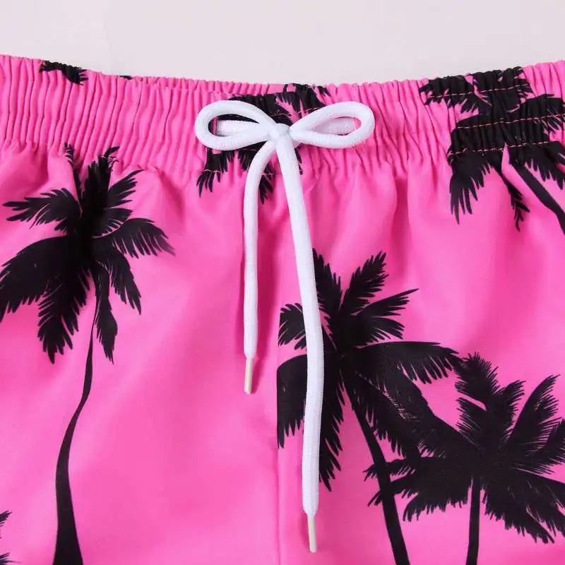 Children Sports Suits Summer Short Sleeve Beach Clothing Set Boy Printing Breathable Kids Short Sleeve Top +Beach Pants