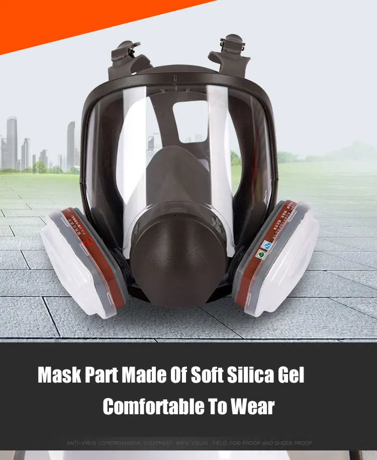 Full face spray protective mask, industrial gas mask respirator, new type 6800 gas mask, mechanical maintenance chemicals.