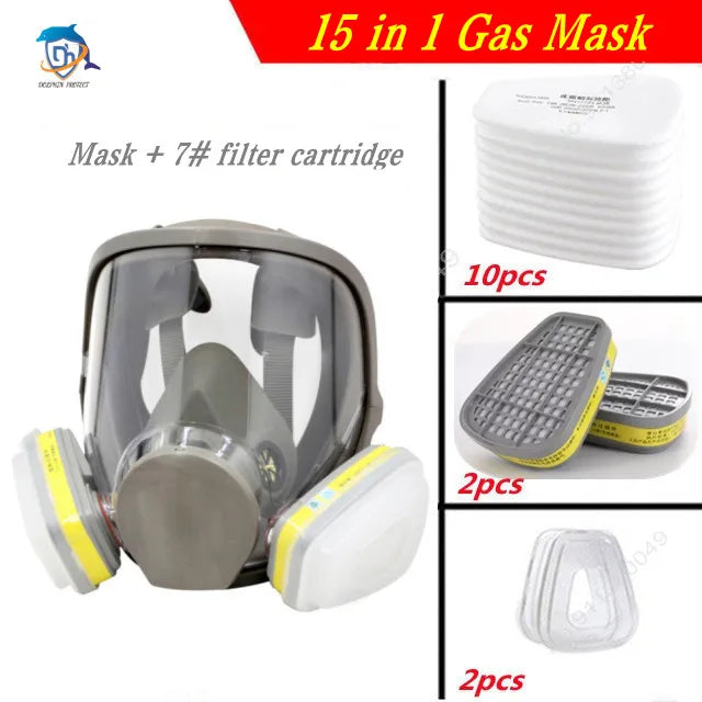 Full face spray protective mask, industrial gas mask respirator, new type 6800 gas mask, mechanical maintenance chemicals.