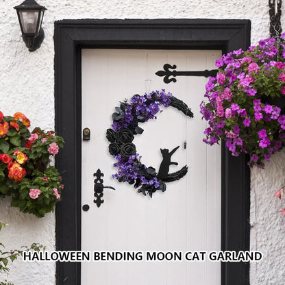 Artificial Halloween Wreath Autumn Pumpkin Wreath Front Door Garland Harvest Festival Celebration Farmhouse Party Decoration