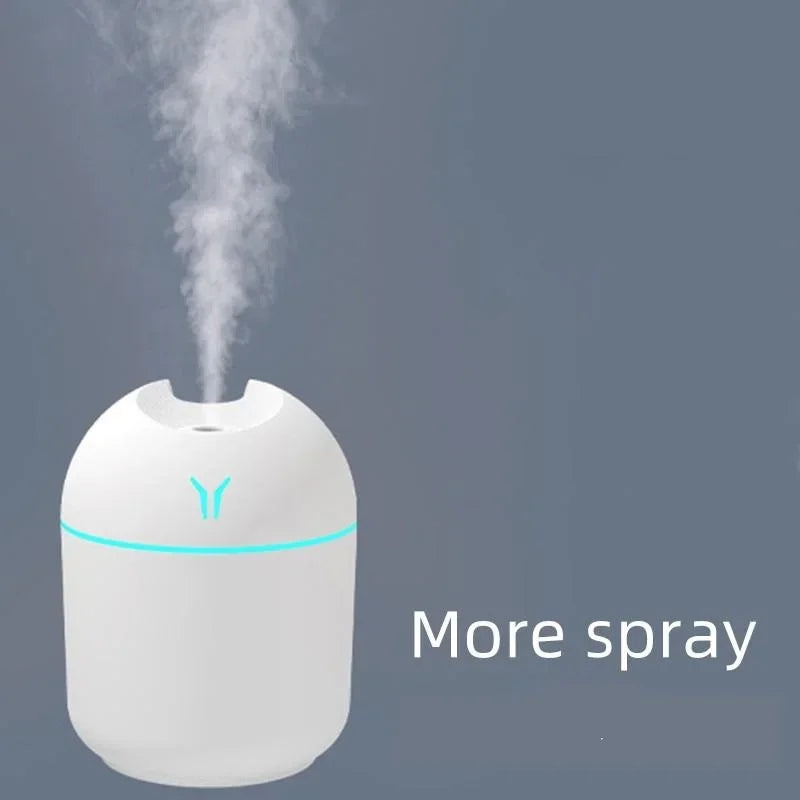 USB Mini Air Humidifier Baby Room 250ML  Aroma Essential Oil Diffuser Car Ultrasonic Mute Mist Maker Diffuser LED Color Lamp