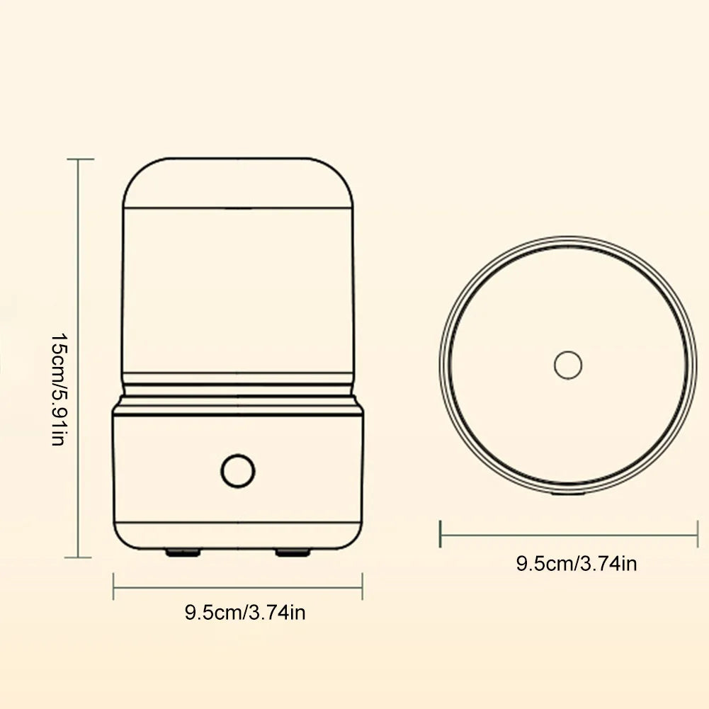 Air Aroma Humidifier with Light Oil Diffuser USB Essential Oil Atomizer Portable Electric Air Humidifier for Home Car