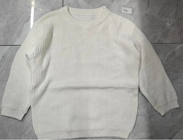 Suefunskry 1PC Mommy and Me Matching Sweaters Solid Color Knitted Long Sleeve Round Neck Warm Pullover Tops for Autumn Winter