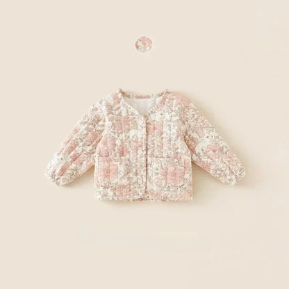 2-6Y Kids Velvet Jacket New Nordic Style Sweet Cotton Coat Babies Autumn Winter Boys Girls Comfortable and Warm Lined jacket