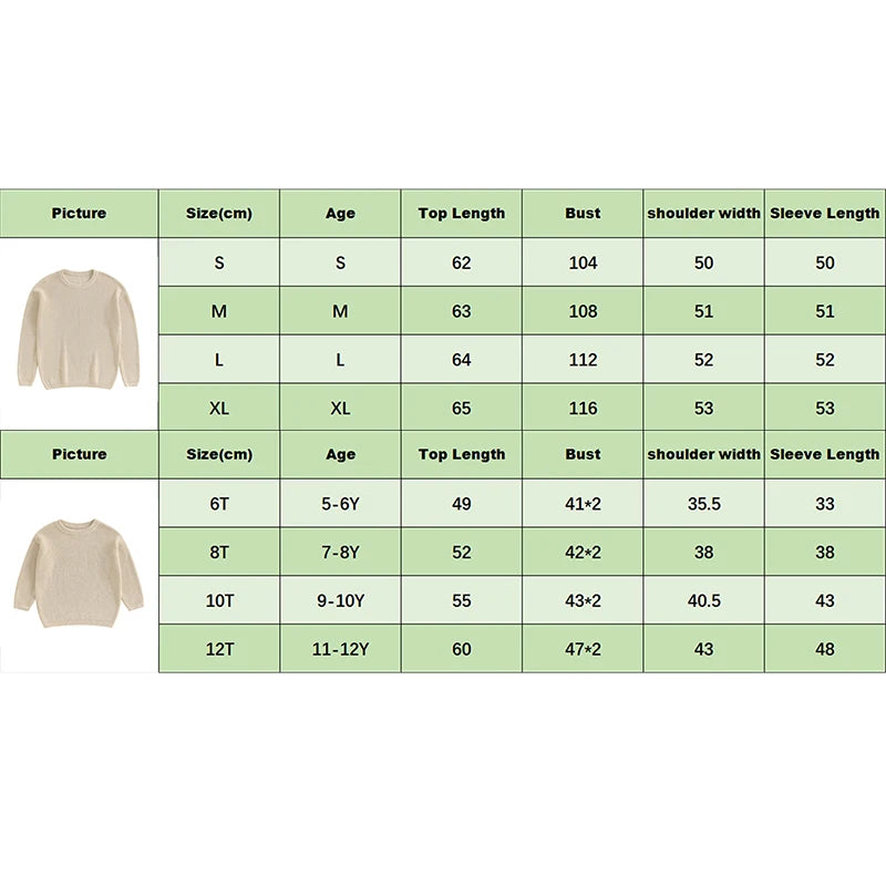 Suefunskry 1PC Mommy and Me Matching Sweaters Solid Color Knitted Long Sleeve Round Neck Warm Pullover Tops for Autumn Winter