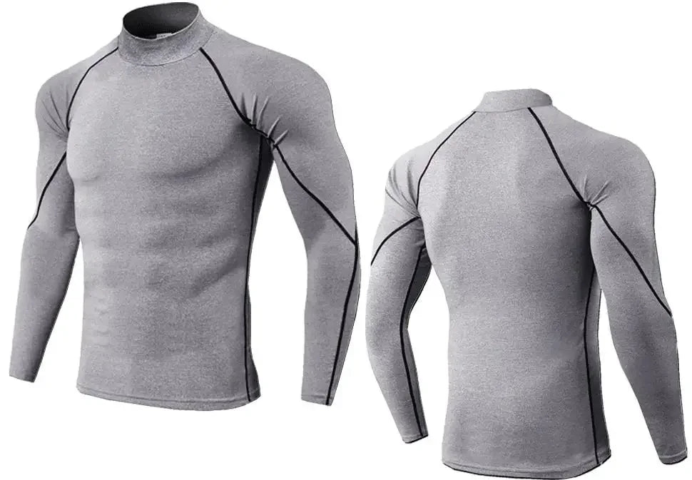 Winter Man Compression Shirt Cycling Clothing Warmth Shirt Warm Bottoming Shirt Men Compression T-Shirt Gym Sportswear 2024 New