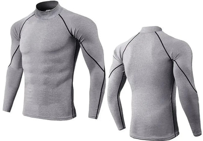 Winter Man Compression Shirt Cycling Clothing Warmth Shirt Warm Bottoming Shirt Men Compression T-Shirt Gym Sportswear 2024 New