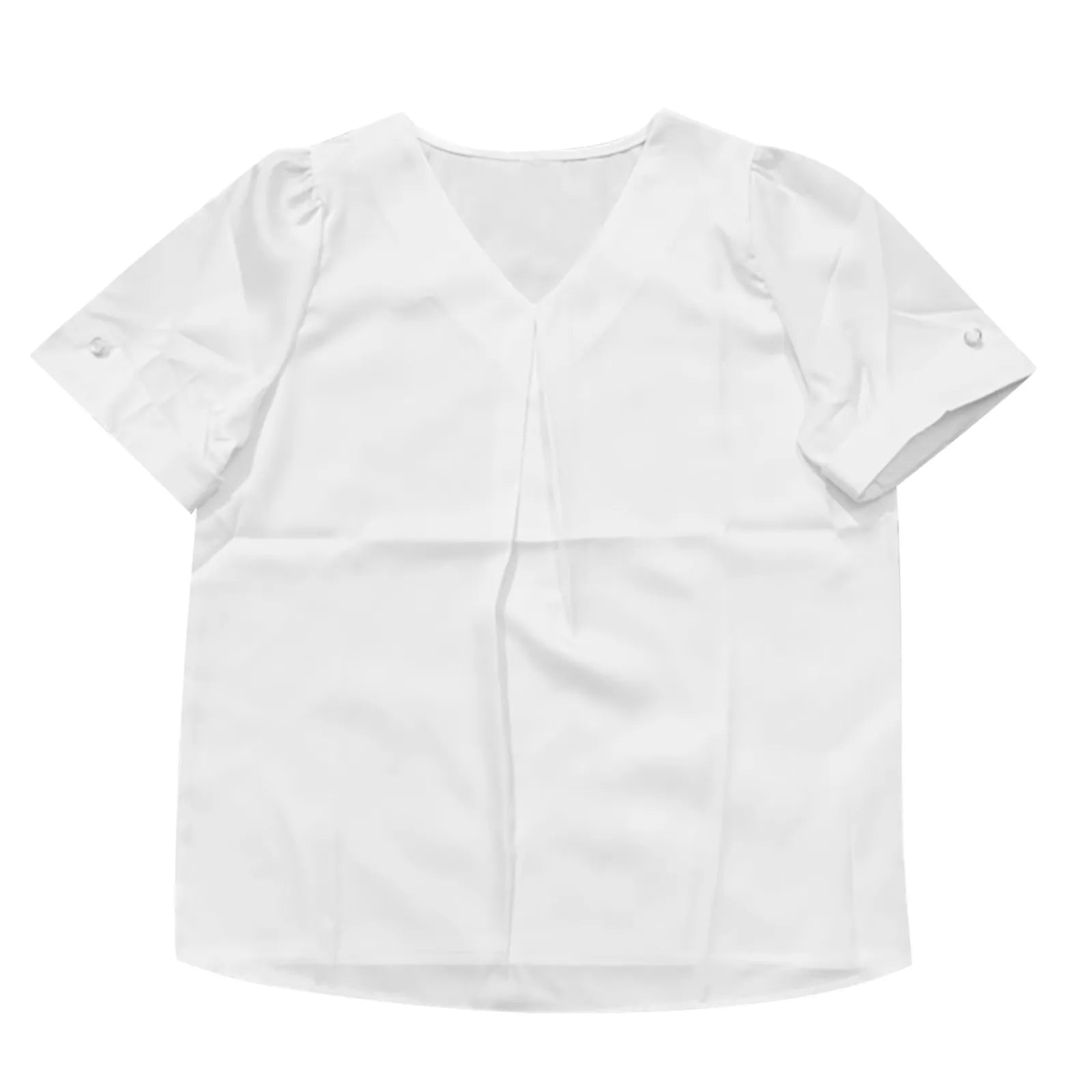 Summer Blouses For Women Dressy Casual French Shirt Female V Neck Design Short Sleeved Summer Loose Day T Blusas Para Mujer