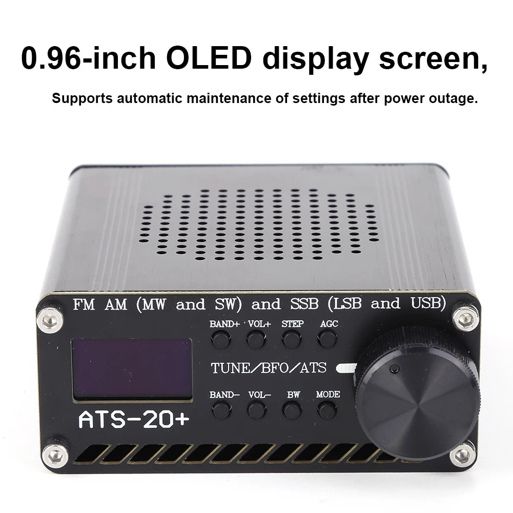 ATS 20 Si4732 Portable Handheld Radio Recorder Full Band Receiver with 0.96 Inch OLED Screen FM AM MW SW SSB LSB USB