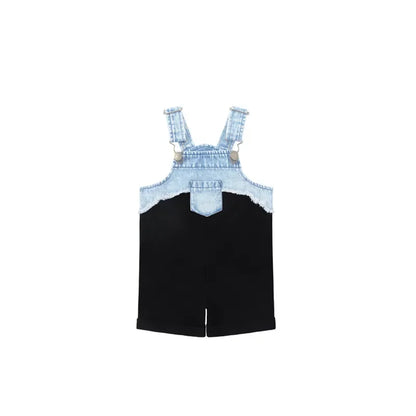 AP washed jeans patch collection children boys girls spring summer denim casual family matching clothing jumper tee skirt