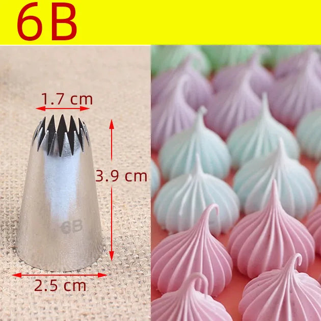 15pcs Piping Nozzles Set, Stainless Steel IcingCream Nozzles, Cake Piping Tips For Dessert Biscuit Cup Cake, Kitchen Accessories
