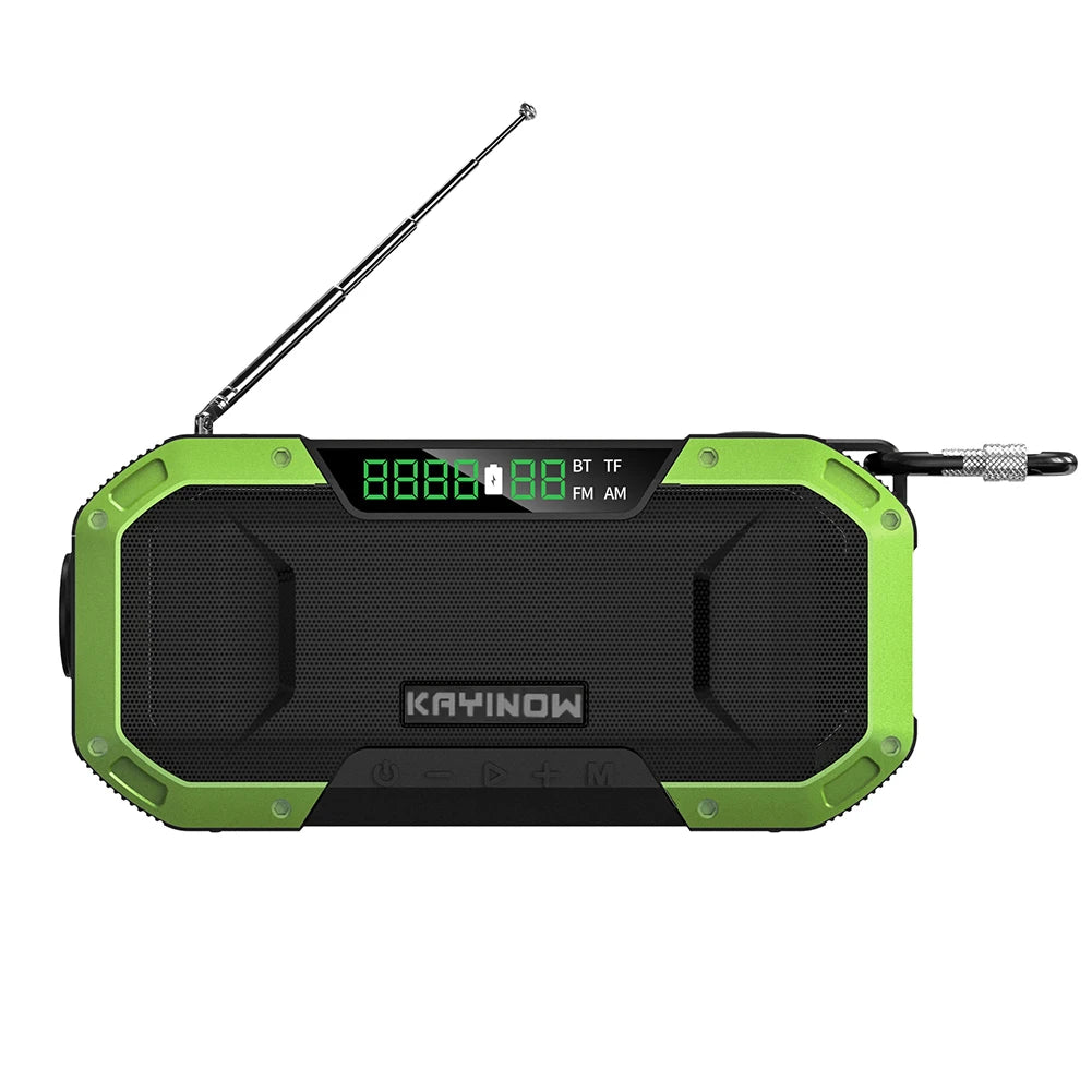 Solar Hand Crank Radio Portable AM/FM Weather Radio with LED Flashlight SOS Alarm Emergency Power Supply/Bank