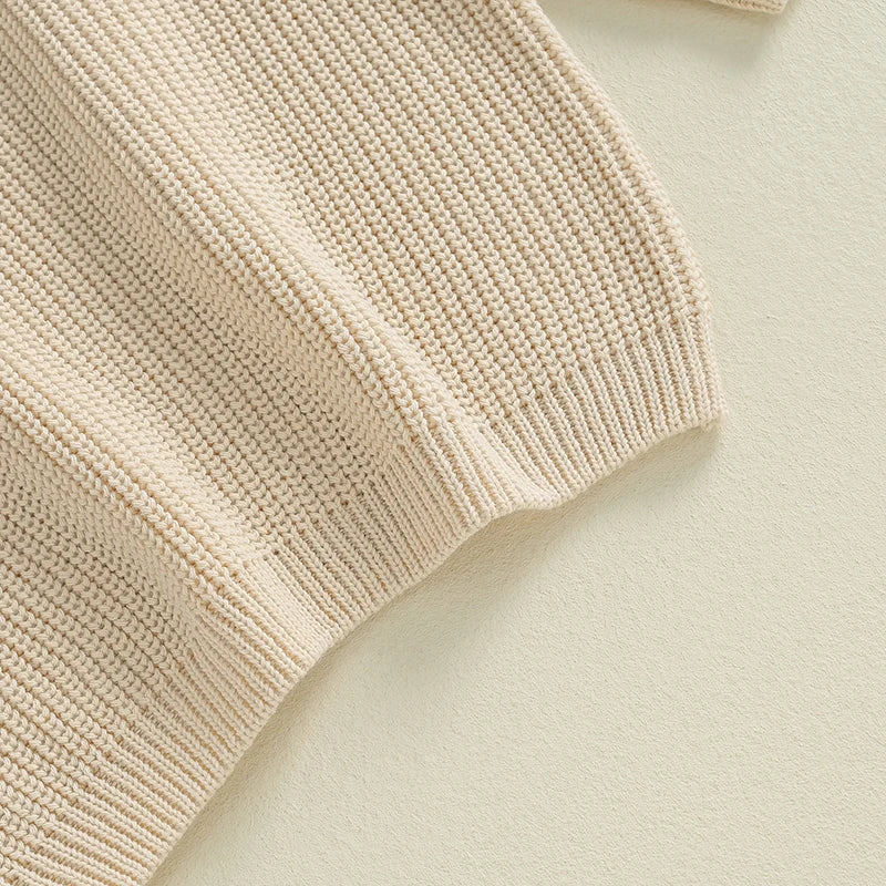 Suefunskry 1PC Mommy and Me Matching Sweaters Solid Color Knitted Long Sleeve Round Neck Warm Pullover Tops for Autumn Winter