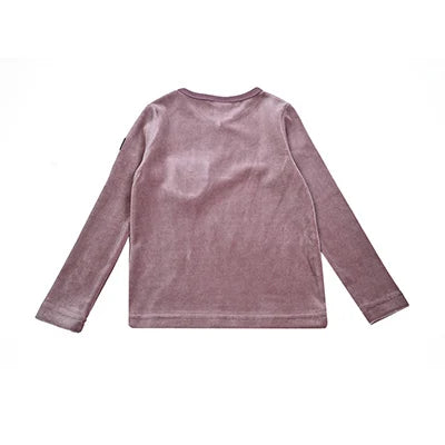 AA-Velour and striped layered set kids clothes sibling matching girl dress boys top baby romper v neck children family matching