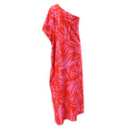 Tropical Printing Women Maxi Dress Summer Elegant One Shoulder Sleeveless Slit Long Party Evening Dress Lady Boho Sundress Robe