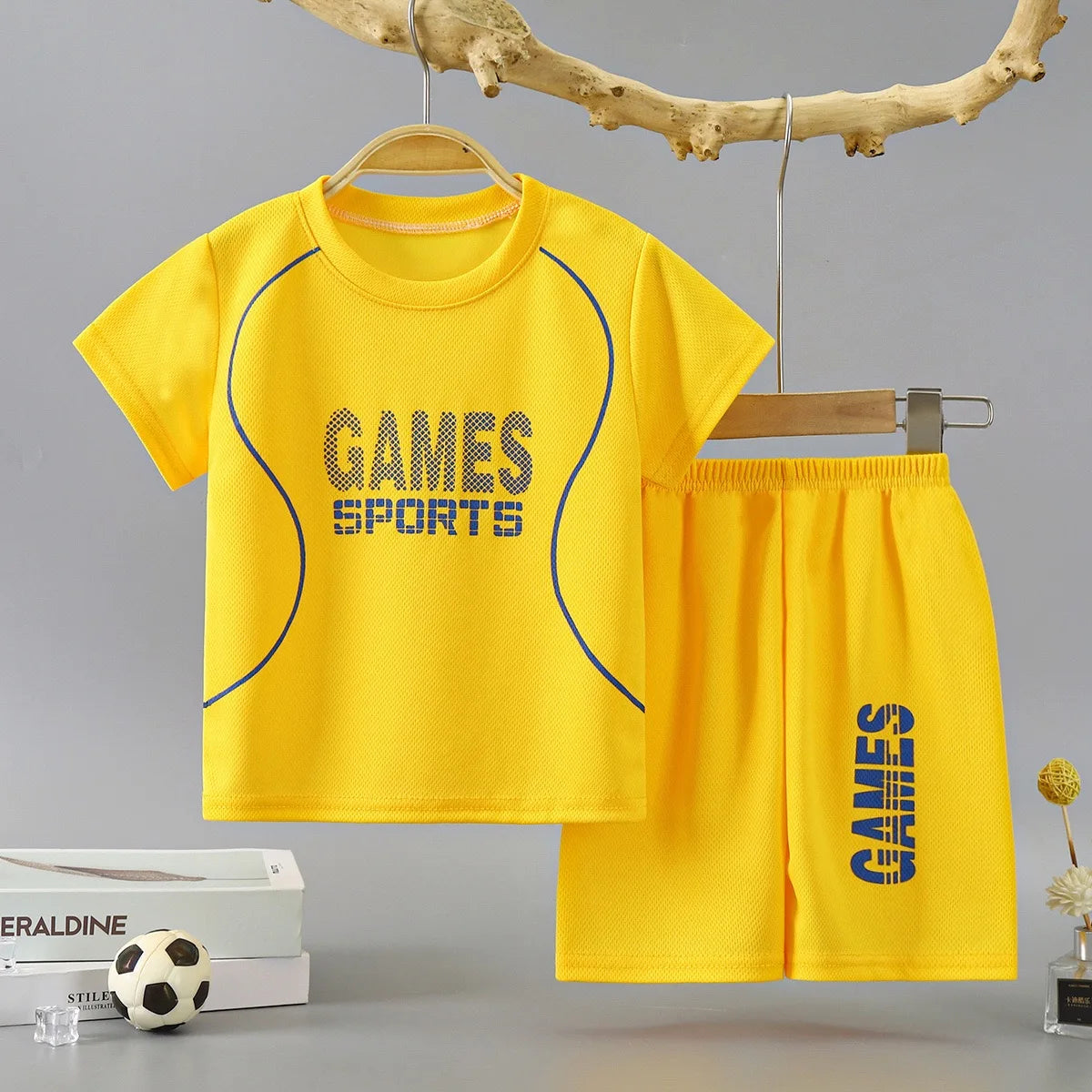 1Set Boy Girl Leisure Set Children Letter Quick Drying Short Sleeve Shorts Sets Summer Kid Clothes Baby Tee+Short Pant Tracksuit