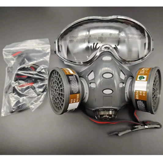 Full/Half Face Gas Mask With Safety Glasses Spray Paint Chemical Pesticide Decoration Formaldehyde Anti Dust or Filter Accessory