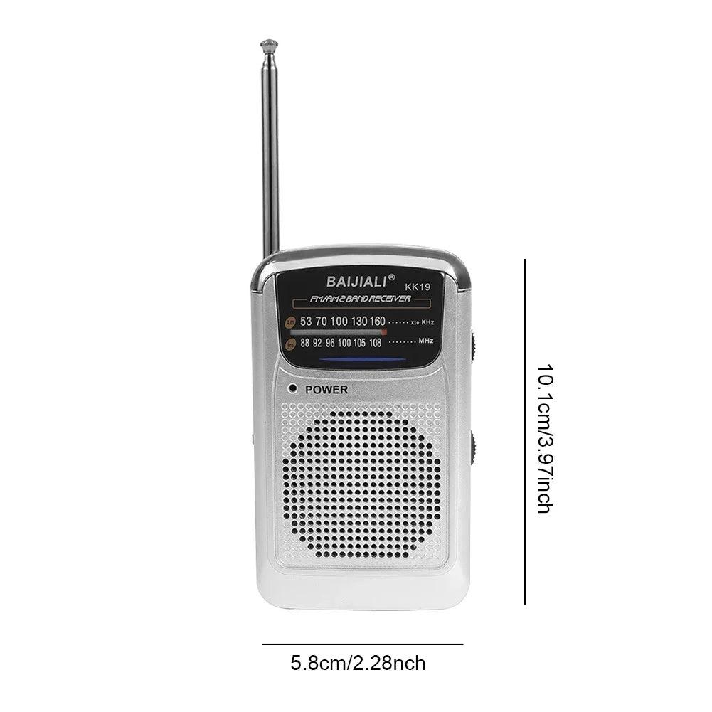 Mini Radio KK19 KK67 KK78 Portable Radio FM AM Battery Operated Handheld Built-in Speaker Radios For Running Walking Small Radio