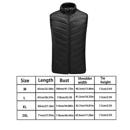 USB Heated Vest Men Electric Warm Vest 3 Temperature Settings Jacket Men Winter Thermal Waistcoat For Sports Hiking Camping