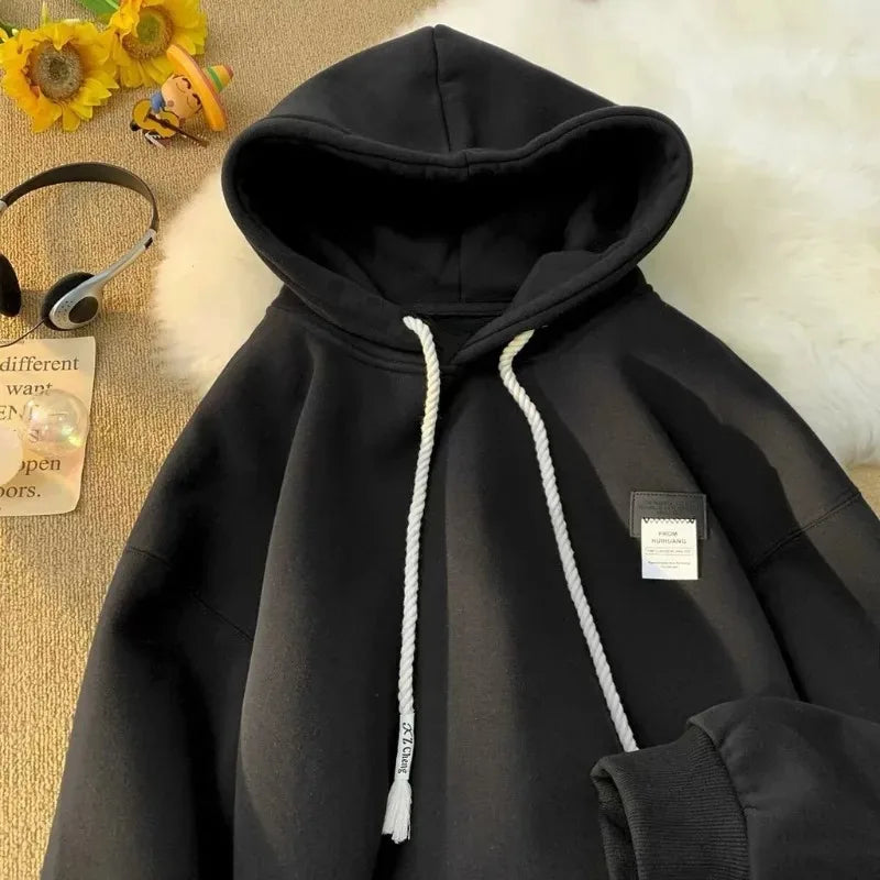 【M-8XL Hoodies】Men Oversized Fashion Loose Anime Crayon Shinchan Print Long Sleeve Couple Clothes