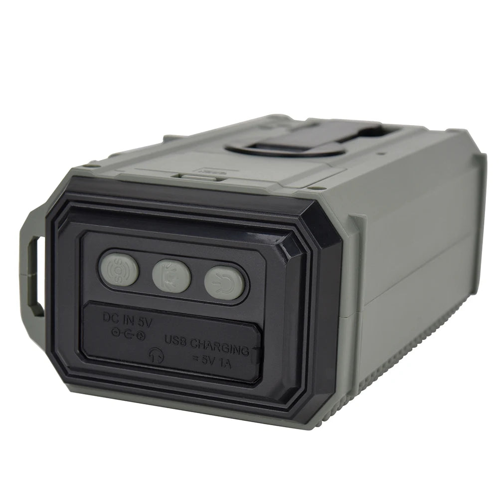 Small Rechargeable Portable Radio Solar Powered Emergency Power Bank survival with LED Flashlight USBC Charging Hand Crank Radio