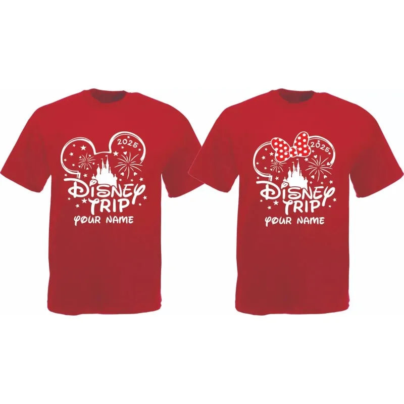 2025 Summer Personalized Disney Trip 2025 T-Shirts Disney 2025 Family Matching Unisex Tee