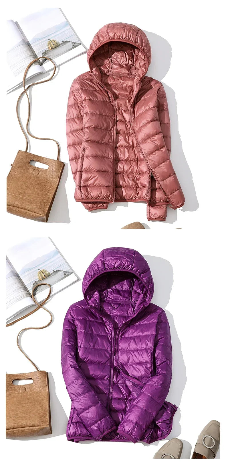 Ultra Light Down Jacket 2025 New Parkas basic Winter jackets Female Women velvet hooded Coats autumn Down Jacket Womens Outwear