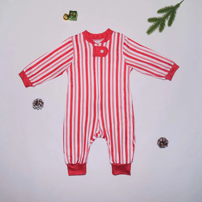Family Christmas Pajamas Set Striped Print Mother Kids Matching Clothes Button Shirt+Trousers Children Clothing Xmas Look Pijama