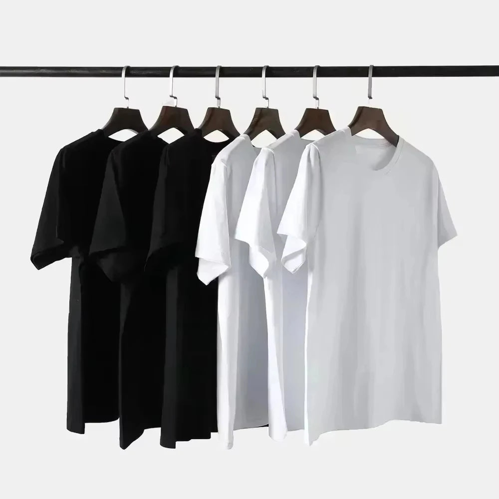 2025 Summer Cotton Printed T-shirt Women Fashion Nude T Shirt Men Leisure Sports Loose Brand Unisex Streetwear Y2K Tops Clothing
