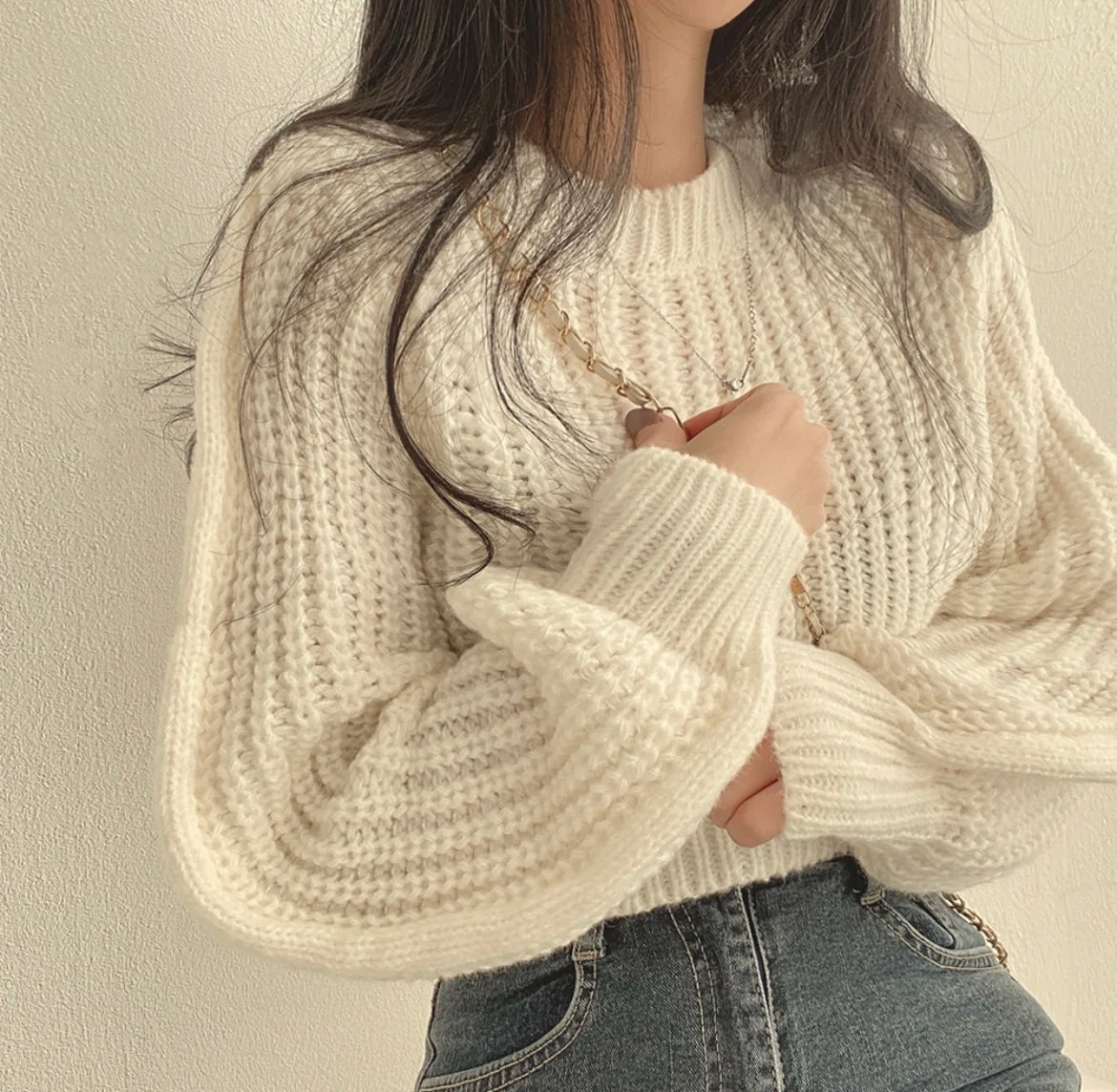 Knitted Sweater Women Pullovers New Long Sleeve O-Neck Black Knit Sweater Pullover Women Tops Sweaters Sueters De Mujer Q718