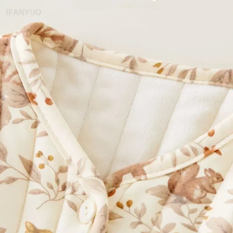 2-6Y Kids Velvet Jacket New Nordic Style Sweet Cotton Coat Babies Autumn Winter Boys Girls Comfortable and Warm Lined jacket